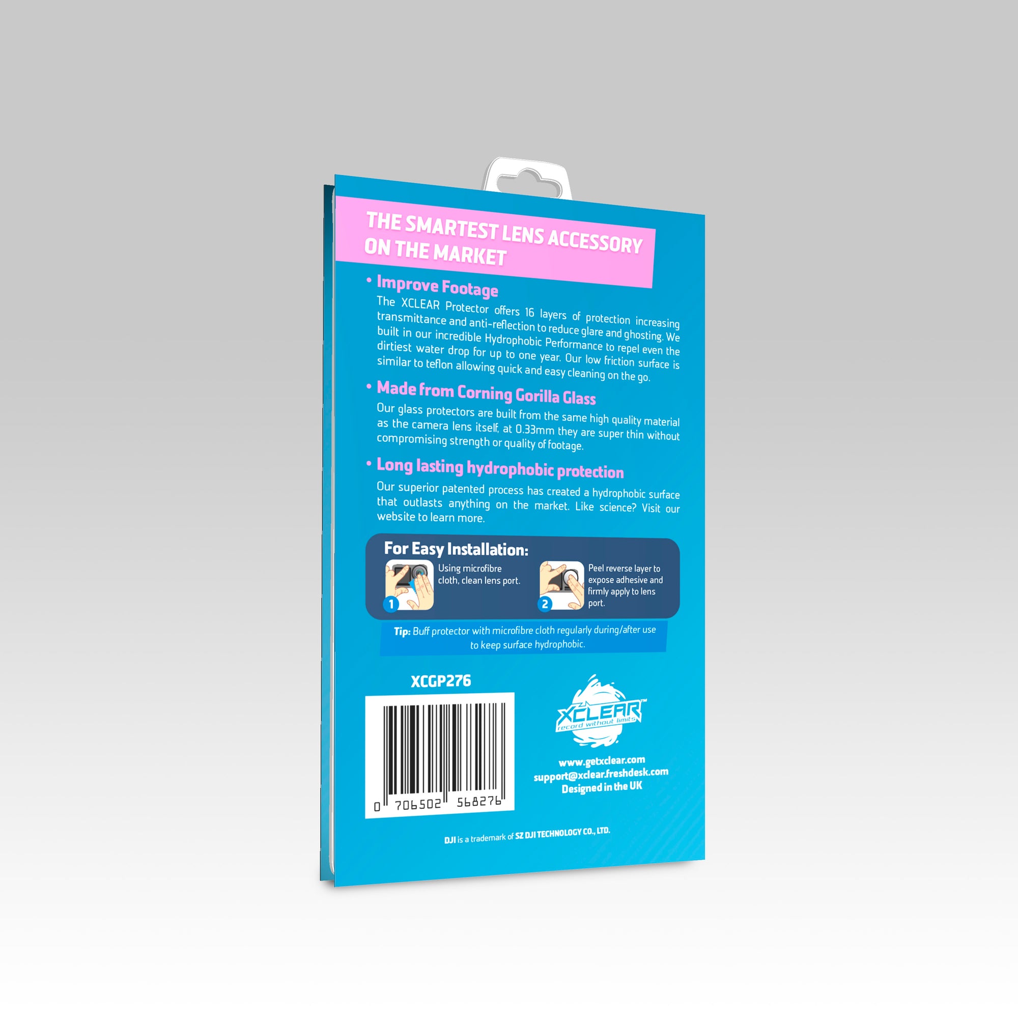 <b>DJI OSMO ACTION</b> HYDROPHOBIC PRO-REPEL PROTECTOR