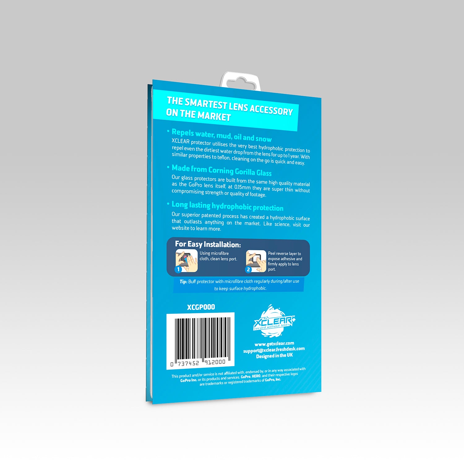 PRO-GLASS Hydrophobic Protector + Silicon Lens Cap