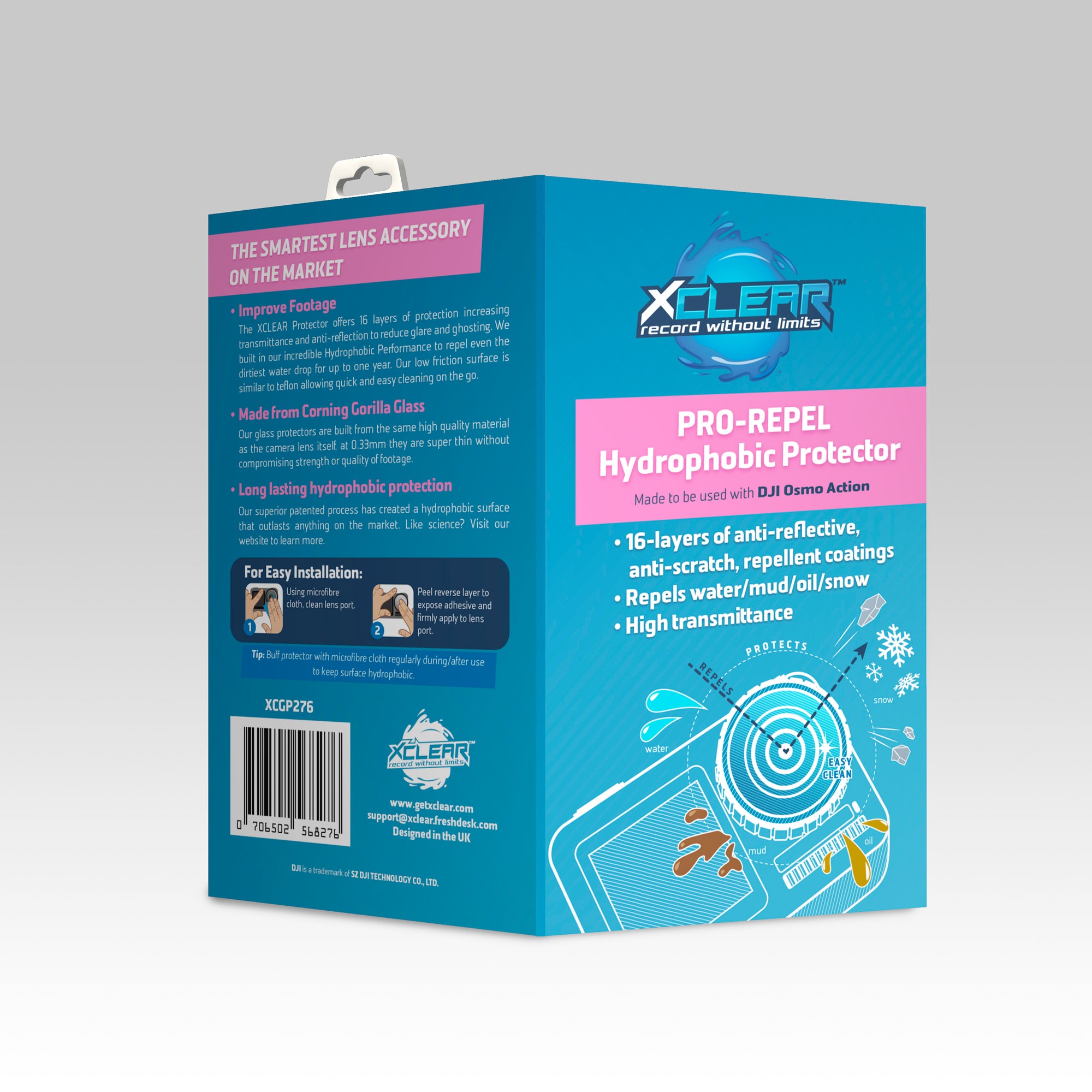 <b>DJI OSMO ACTION</b> HYDROPHOBIC PRO-REPEL PROTECTOR