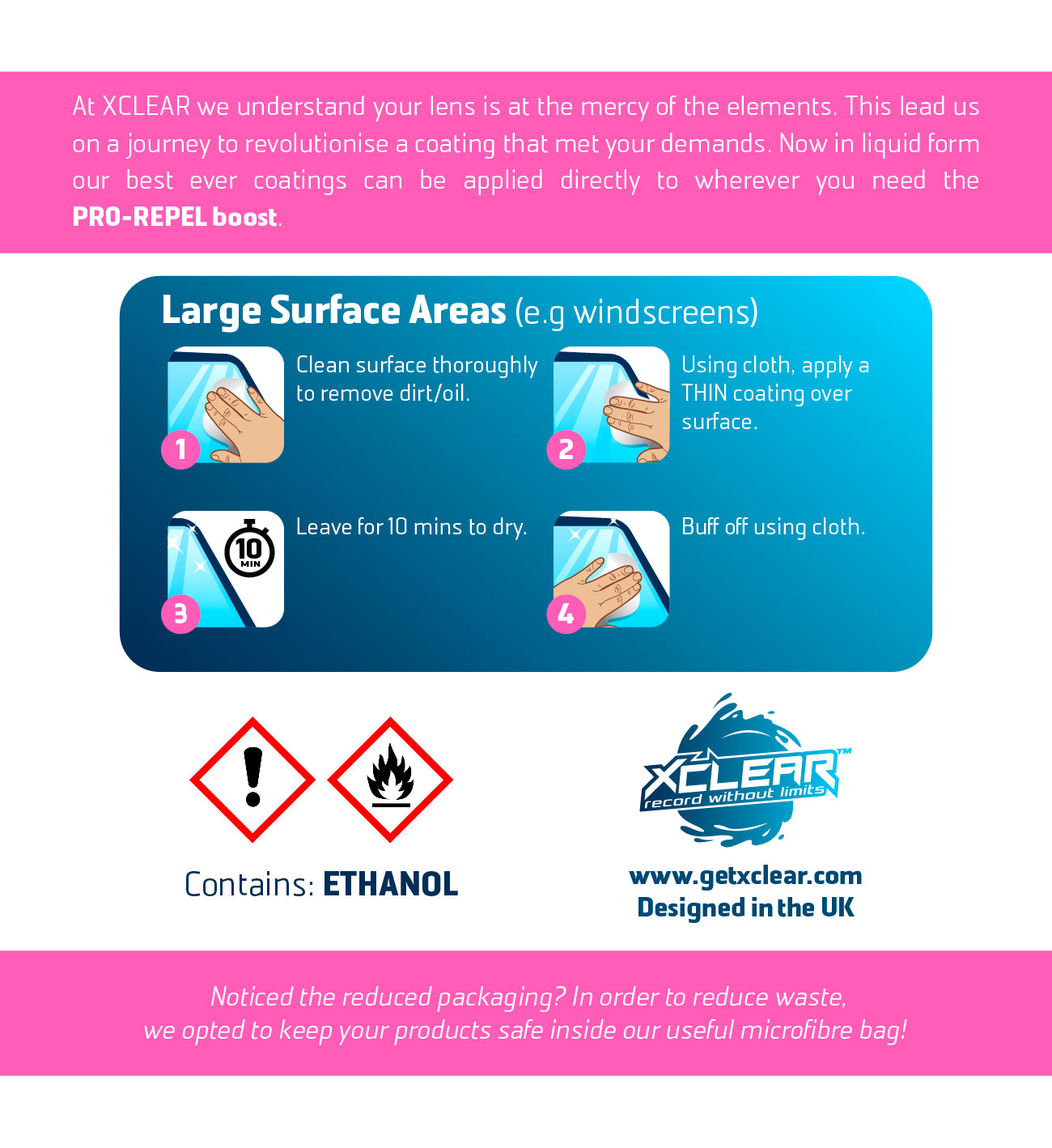 <b>PRO-REPEL BOOSTER</b> <i>for glass</i>